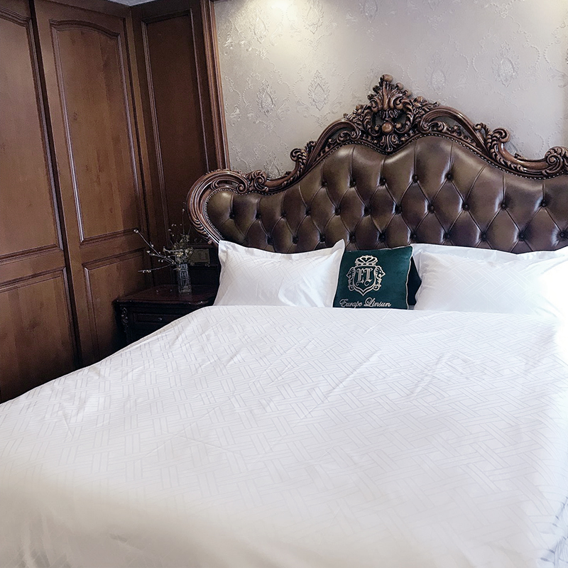Snjeguljica čistog pamuka 60S 330TC Sateen Jacquard Hotelska odjeća