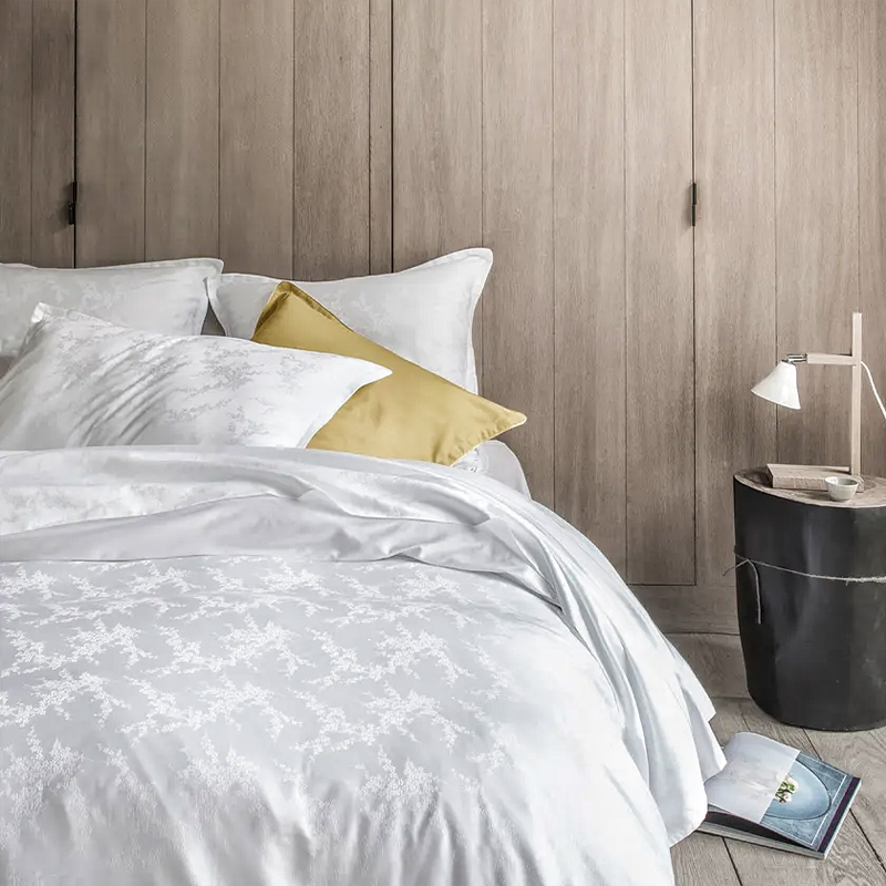 Čisti pamuk 330TC Sateen Jacquard Hotel prekrivač i plahte set